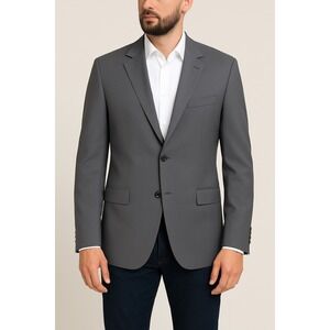 Hugo Boss Einstein Sigma US‎ Gray 100% Virgin Wool Suit Jacket 42R Made in USA 2